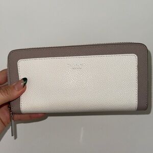 Kate Spade Cream and Tan Zip Wallet
